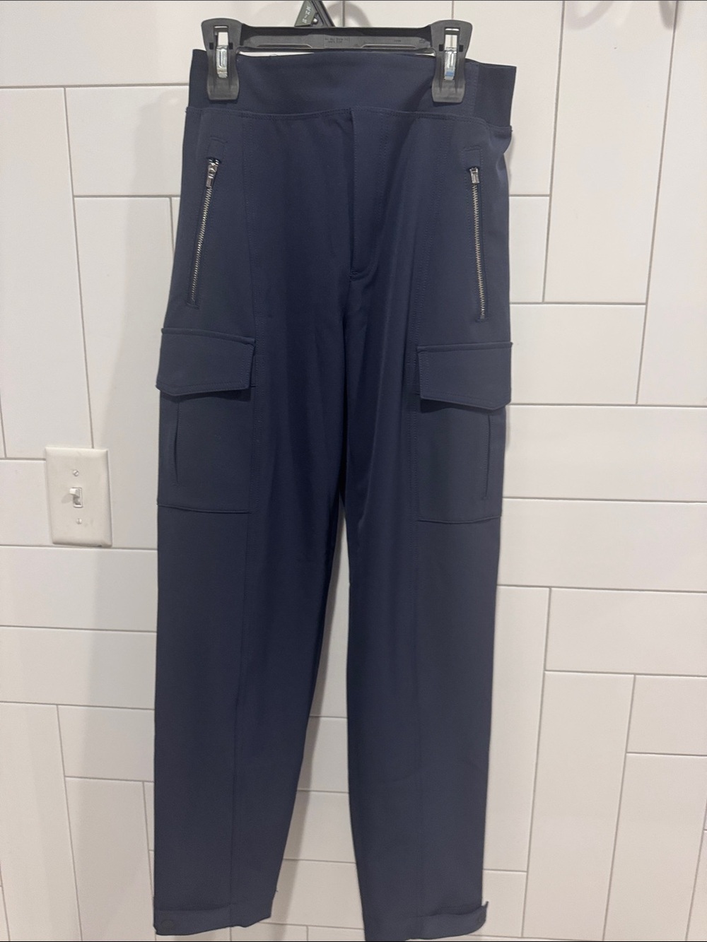 Women's Cargo Track Pants in Navy